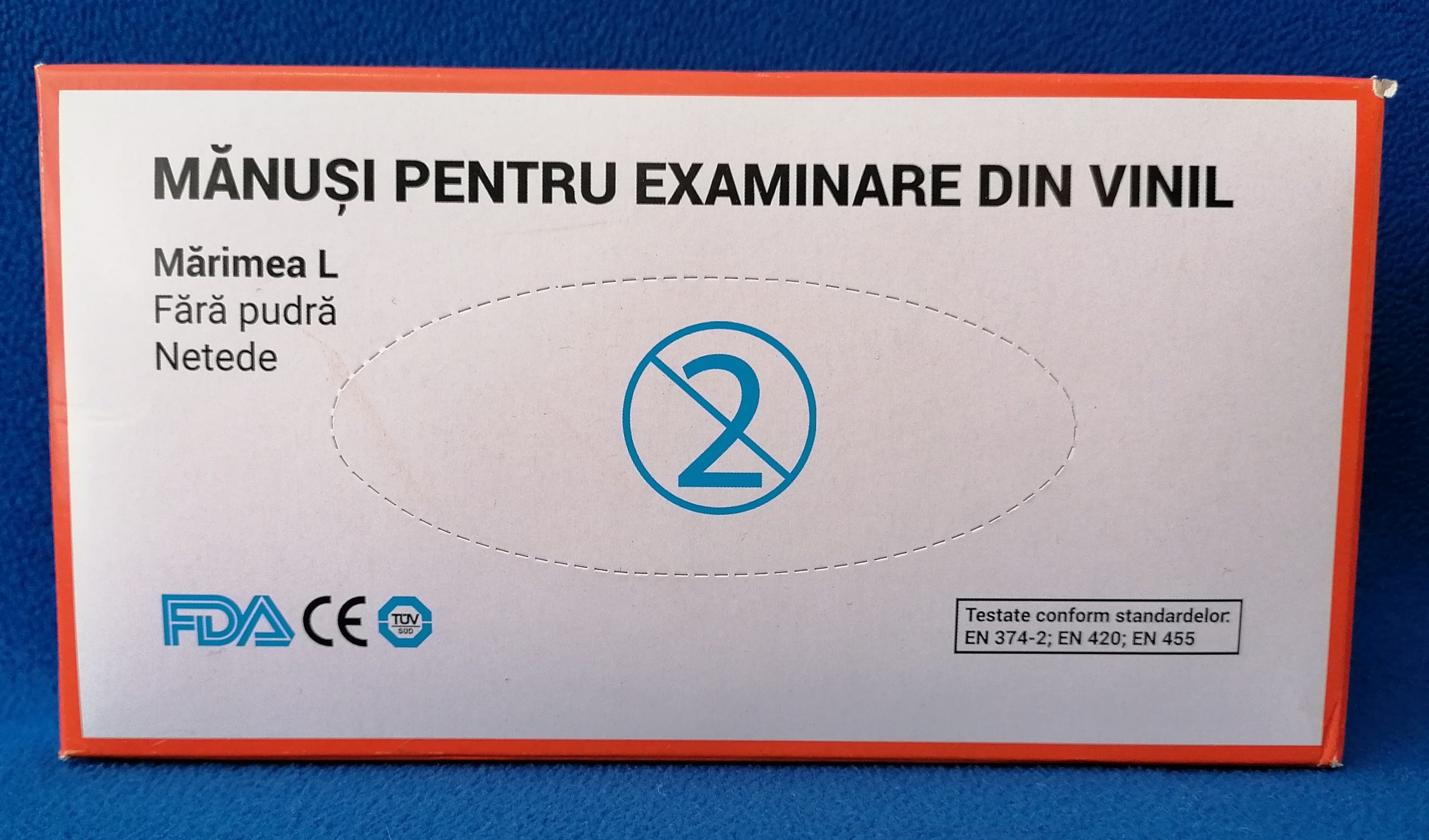 Powder Free Vinyl gloves - Clear (CASE 10x 100 gloves) Size Large - Image 2