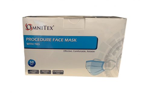 UK manufactured -3Ply Fluid Resistant Type IIR Medical Mask x 50 with Ties - Image 2