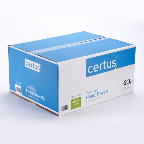 Certus C-fold Green Paper Towels 1 ply - 2700