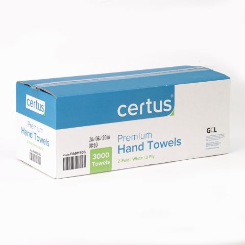 Certus Z-fold White Paper Towels 2 ply - 3000