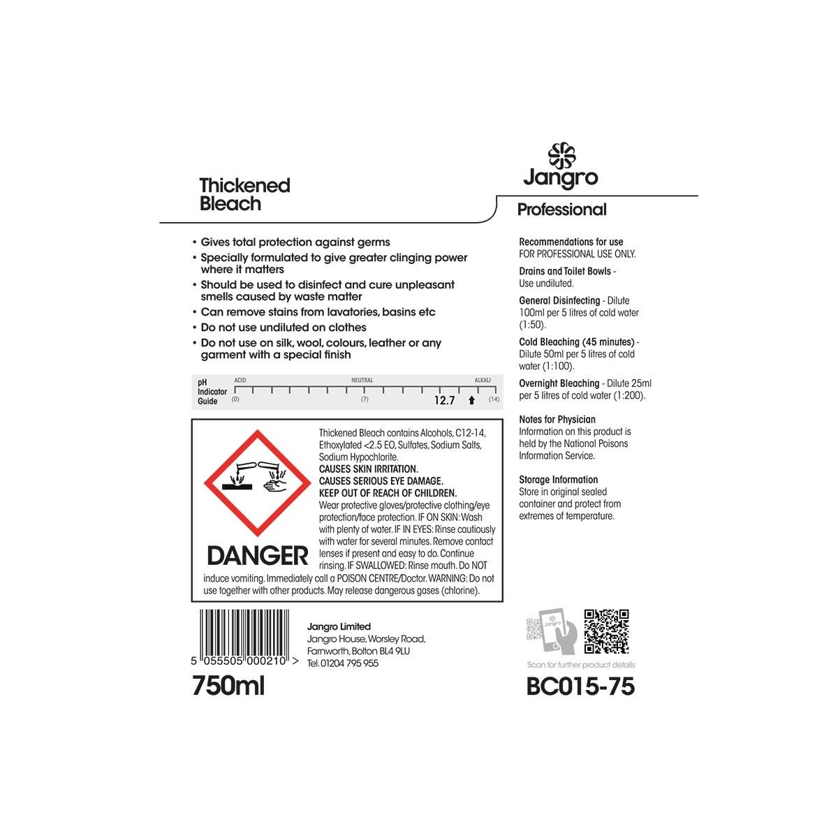 THICKENED BLEACH 750ML - Image 2